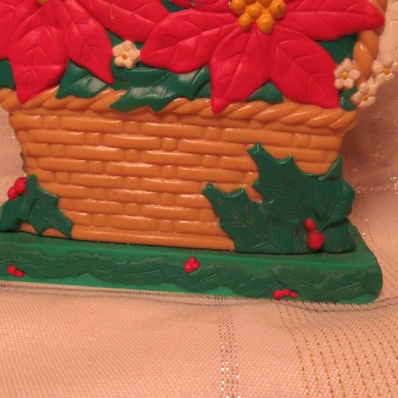 RETRO BAKELITE  napkin holder  Christmas card holder poiensietts RED GREEN. - Picture 11 of 16
